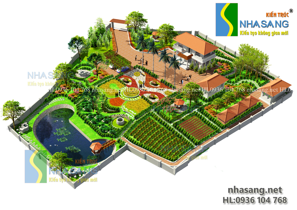 nhà vườn cực đẹp với không gian nhật bản và vườn hoa hà lan